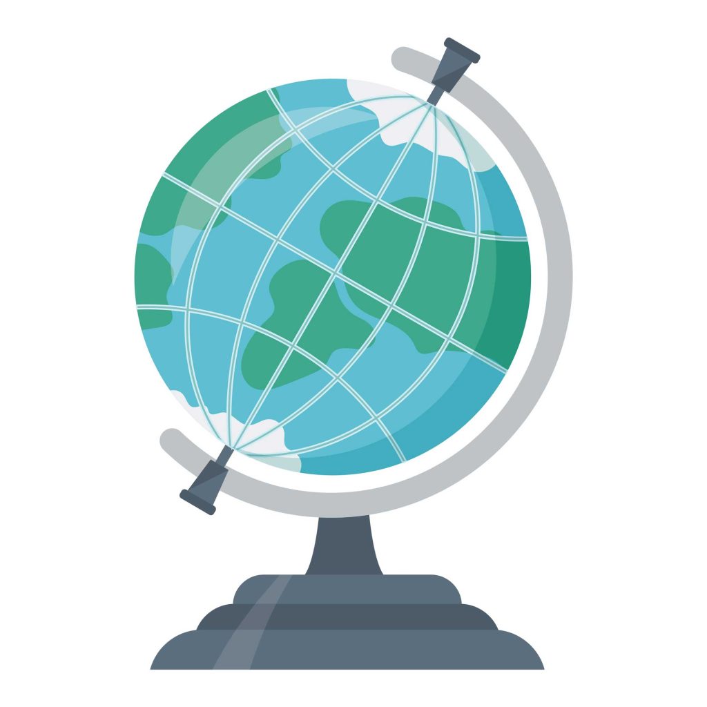 An animated image depicting a globe.