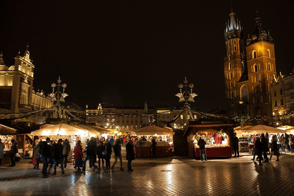 Fesstive market in Kraków, Poland.