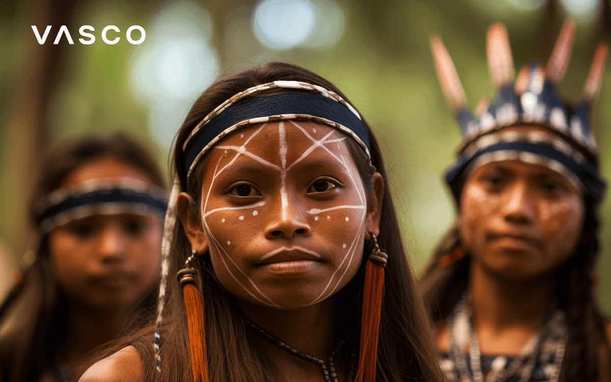 Three women from the Amazon forest.