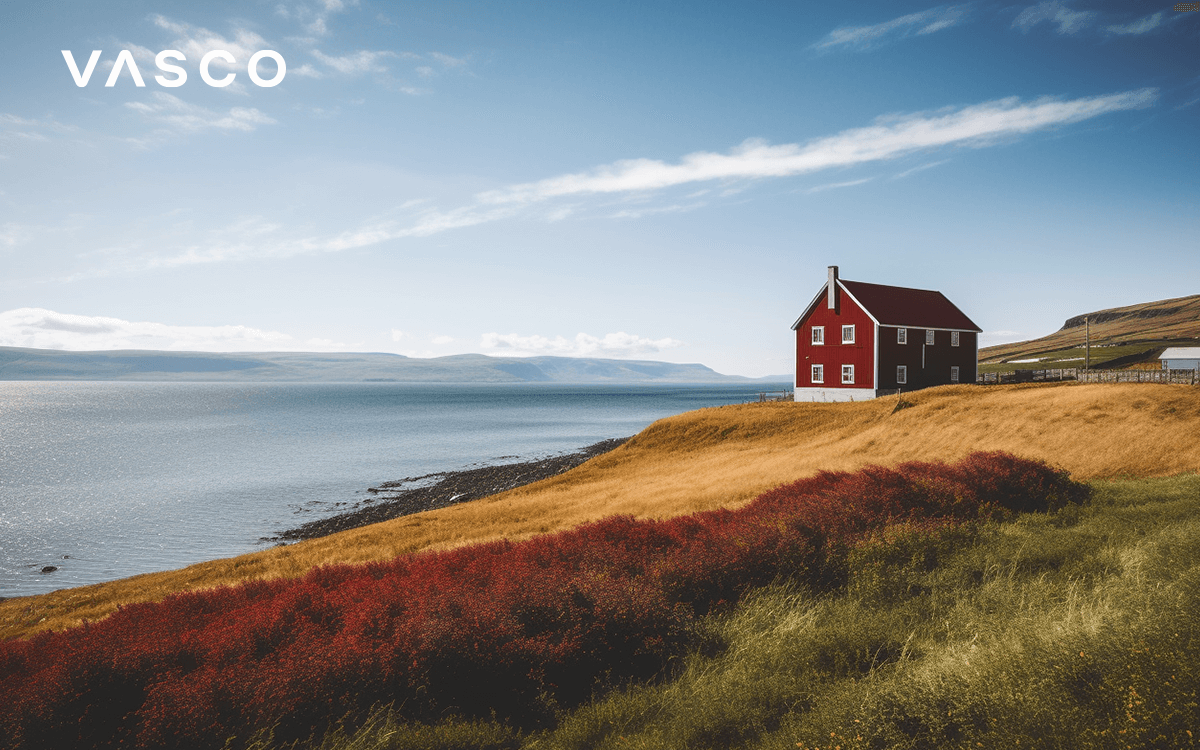 Fjords in the North Iceland. 