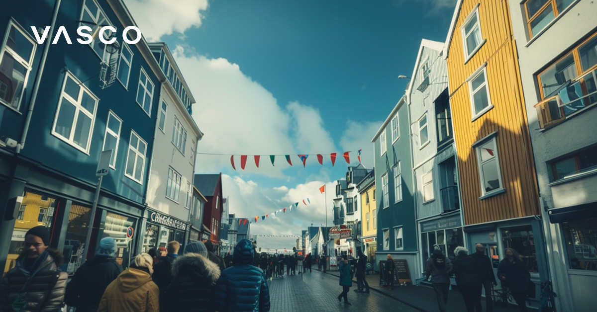 Icelandic city street.