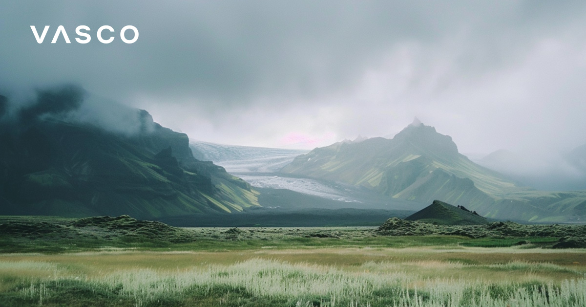 The picture of a gloomy Icelandic landscape.