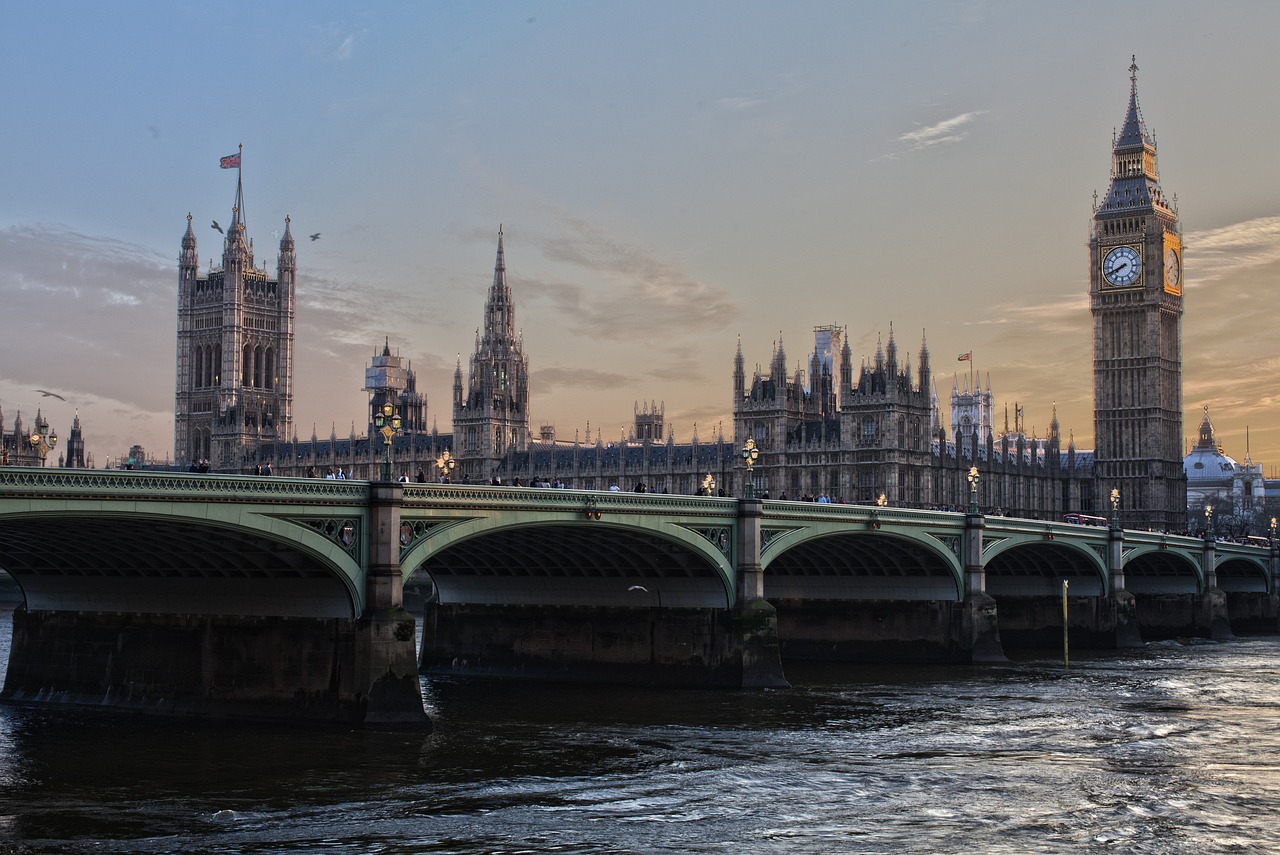 View of the most popular place in London City - Big Ben.