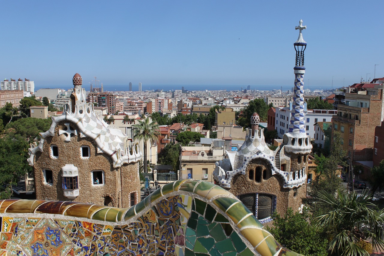 Park Guell in Barcelona, Spain.