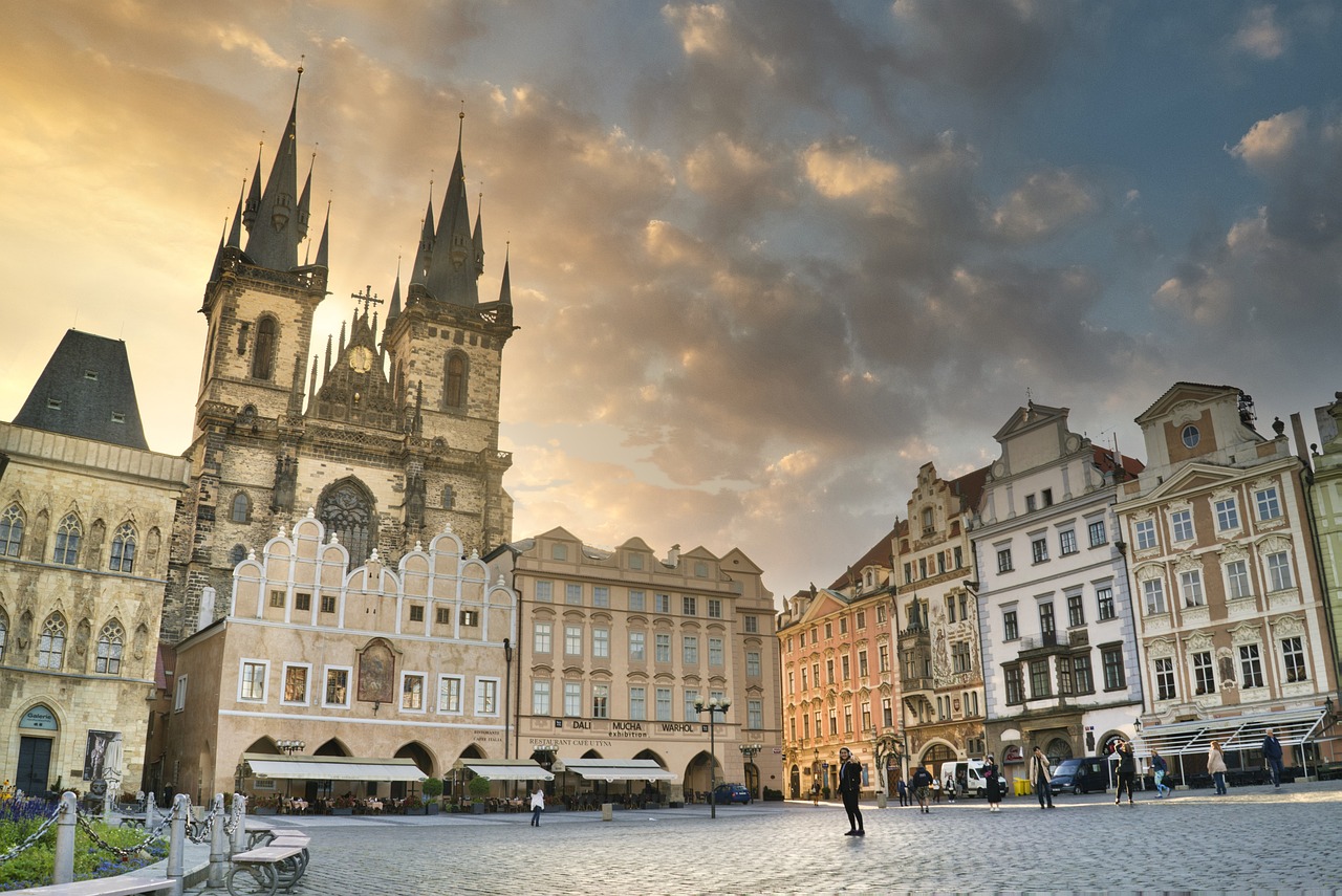 Main Square in Prague, Czech Republic. 